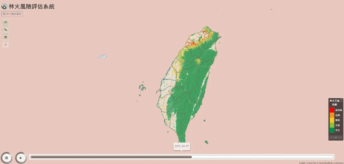 中南部乾季來臨 林保署建系統防野火